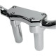 Kit de elevadores de manillar y abrazadera superior — Altura 10 cm (4"), Abrazadera 25.4 mm (1"), Rosca 1/2-13, Cromo