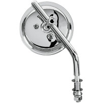 Custom Mirror — 76 mm (3") head, 5/16"-18 thread, 12.5 cm (5") stem, Chrome