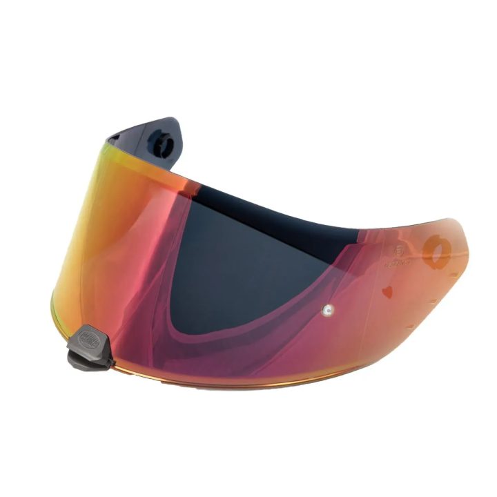 Devil & Hyper Helmet Visor — One Size, Fits Premier Devil and Hyper helmets, Red, Chrome