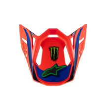 Visera para casco Supertech M10 Deegan — Compatible con Alpinestars S-M10 Deegan, Naranja/Rosa/Púrpura