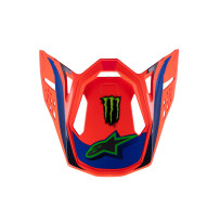 Visera para casco Supertech M10 Deegan — Compatible con Alpinestars S-M10 Deegan, Naranja/Rosa/Púrpura