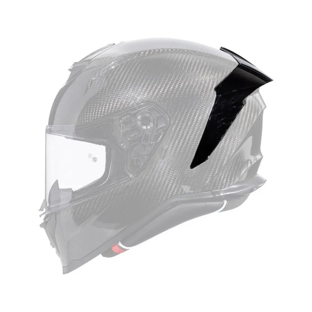 Alerón para casco Hyper — talla única, negro, acabado brillo, compatible con cascos Premier Hyper