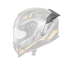Alerón para casco Hyper — Talla única, Gris, acabado brillo
