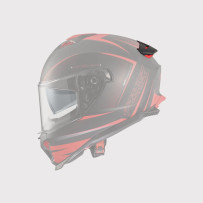 Alerón para casco Typhoon — Negro mate, Adulto
