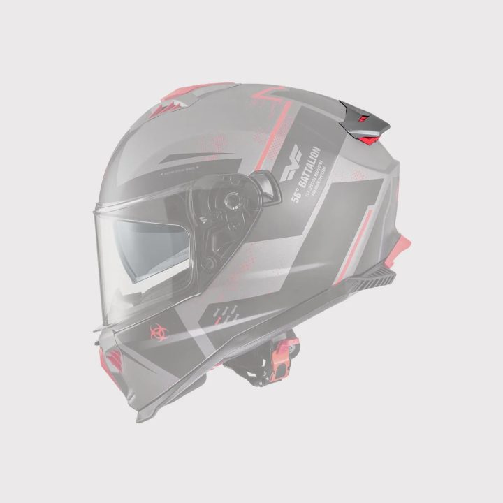 Typhoon Helmet Spoiler — One Size, Gray, Matte