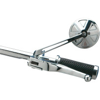 Round Series Mirror — 3-1/2" (88 mm) head, 5/16"-18 thread, screw-in mount, chrome