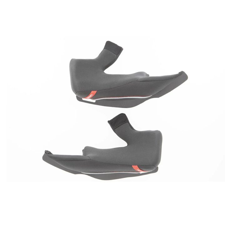 Devil Helmet Cheekpads — L, Pair, Gray/Red