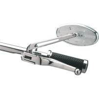 Stealth II Mirror — 5/16"-18 thread, 6" (15 cm) stem, Chrome/Silver