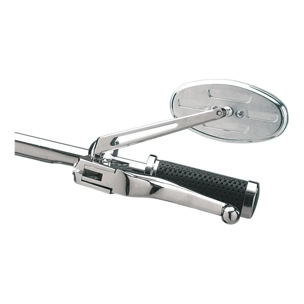 Stealth II Mirror — 5/16"-18 thread, 6" (15 cm) stem, Chrome/Silver