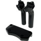 Kit de elevadores y abrazadera superior — abrazadera 25.4 mm (1"), retroceso 38.1 mm (1-1/2"), altura 14 cm (5-1/2"), Negro