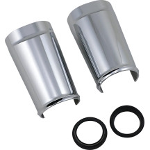 Fork Boot — Chrome, Billet Aluminum, Pair