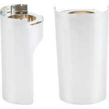 Fork Boot Covers — Chrome