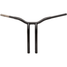 Manillar Kage Fighter con riser doblado soldado — elevación 16", ancho 30", separación 3-1/2" entre centros, diámetro 1-1/4", ne