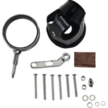 Beverage Carrier — 3-1/8" inside diameter, universal handlebar fit, Black, Chrome