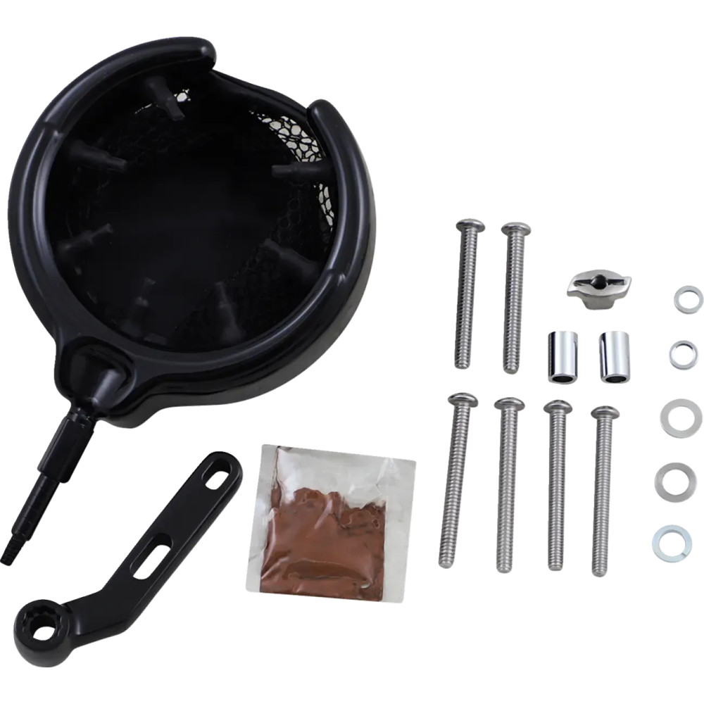 Portavasos universal con cesta — 22 mm (7/8"), negro