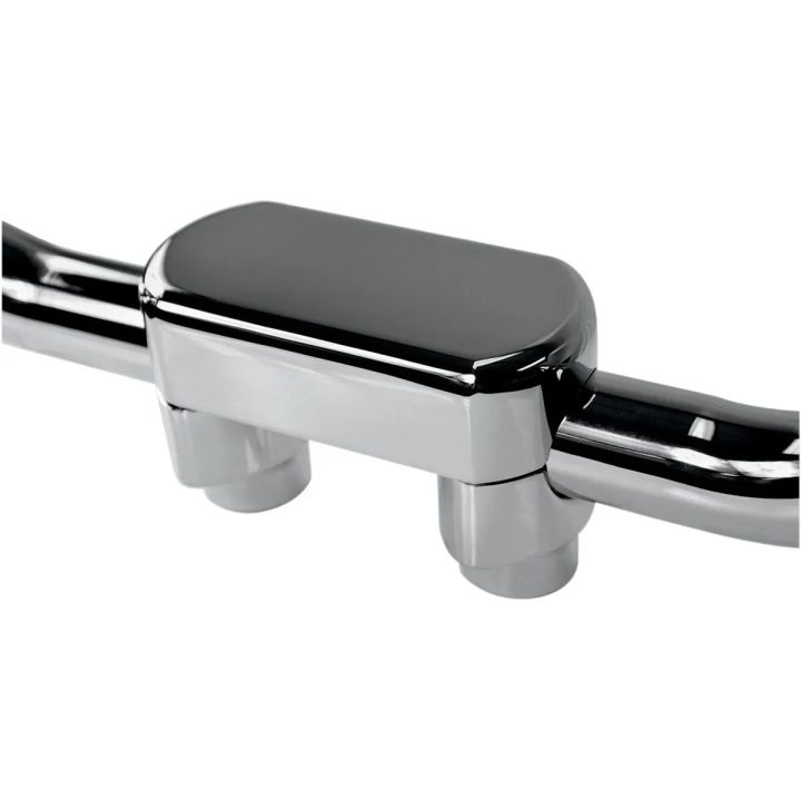 Kit de elevadores de manillar y abrazadera superior — 38 mm (1-1/2") de sujeción, rosca 1/2-13, cromo