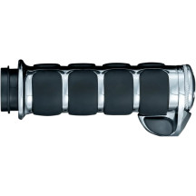 ISO®-Grips for Harley — 25.4 mm (1") handlebar, Black, Chrome