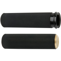 Knurled Grips — 25.4 mm (1"), anodized, black, brass