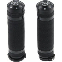 Hand Grips — 25.4 mm (1") handlebar fit, black, powder-coated