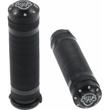 Hand Grips — 25.4 mm (1") handlebar fit, black, powder-coated