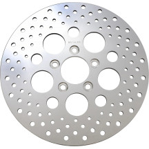 Polished Stainless Steel Drilled Brake Rotor — 292 mm (11.5")