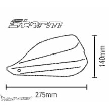 Handguard Storm for 25.4mm Handlebar — 25.4 mm, Black