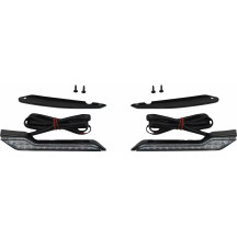 LED Position Light — White, Black housing, Pair